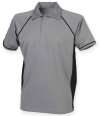 LV370 Piped Performance Polo Grey / Black colour image